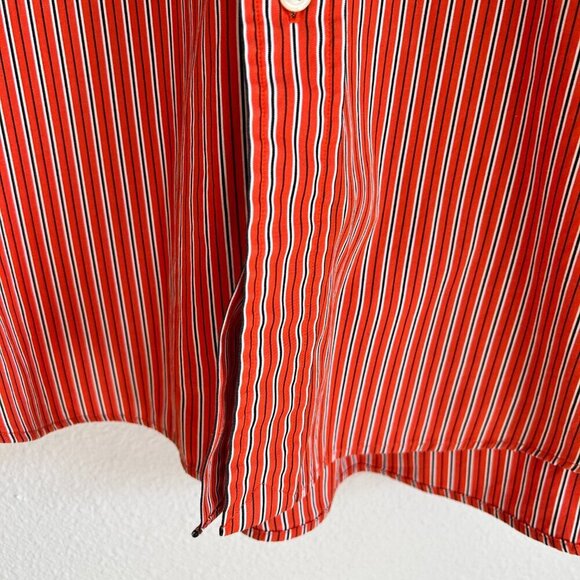 Ralph Lauren Shirt Classic Fit Orange Stripe Button Down Preppy Logo - Picture 4 of 9